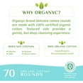 thumbnail image 3 of Organyc Organic Cotton Rounds 70 Pieces Pack of 3, 3 of 7