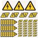 thumbnail image 1 of 30pcs Warning Stickers Adhesive Labels Electrical Shocks Hazard Warning Stickers, 1 of 4