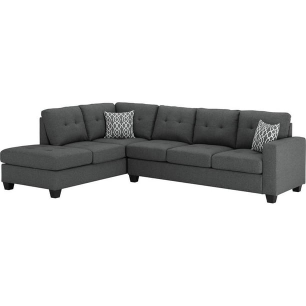 Bowery Hill Veranda Steel Gray Linen Reversible Sectional With Ottoman Com - Bowery Hill Gray Linen Reversible Sectional Sleeper Sofa With Storage Bowery Hill Veranda Steel Gray Linen Reversible Sectional With Ottoman Com - Bowery Hill Gray Linen Reversible Sectional Sleeper Sofa With Storage