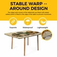 thumbnail image 4 of Vintage Farmhouse Table Cloths for 3 Foot Rectangle Tables, Retro Country Boots Flowers Leaf Book Patio Waterproof Elastic Fitted Tablecloths, Washable Rectangular Table Cover for Camping, 4 of 8