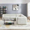 thumbnail image 4 of Rosebowl Cream Boucle Fabric Modern Living Room Corner Symmetrical Sofa, 4 of 7