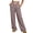 E-Brown, variant on UVN Pants for Women Gingham Wide Leg Casual Lounge Bottoms Ladies Plaid Trousers with Pocket