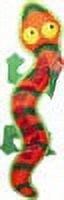 Outward Hound Fire Biterz Gecko Plush Interactive Dog Toy, Orange, Large