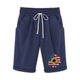 thumbnail image 1 of Pantalones Cortos Casuales para Mujer Día de la Independencia Impreso Elástico de la Cintura, Pantalones Cortos de Verano para Mujeres, 1 of 6