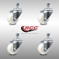 thumbnail image 2 of 3 Inch SS Nylon Wheel Swivel ½ Inch Threaded Stem Caster Set Service Caster, 2 of 2
