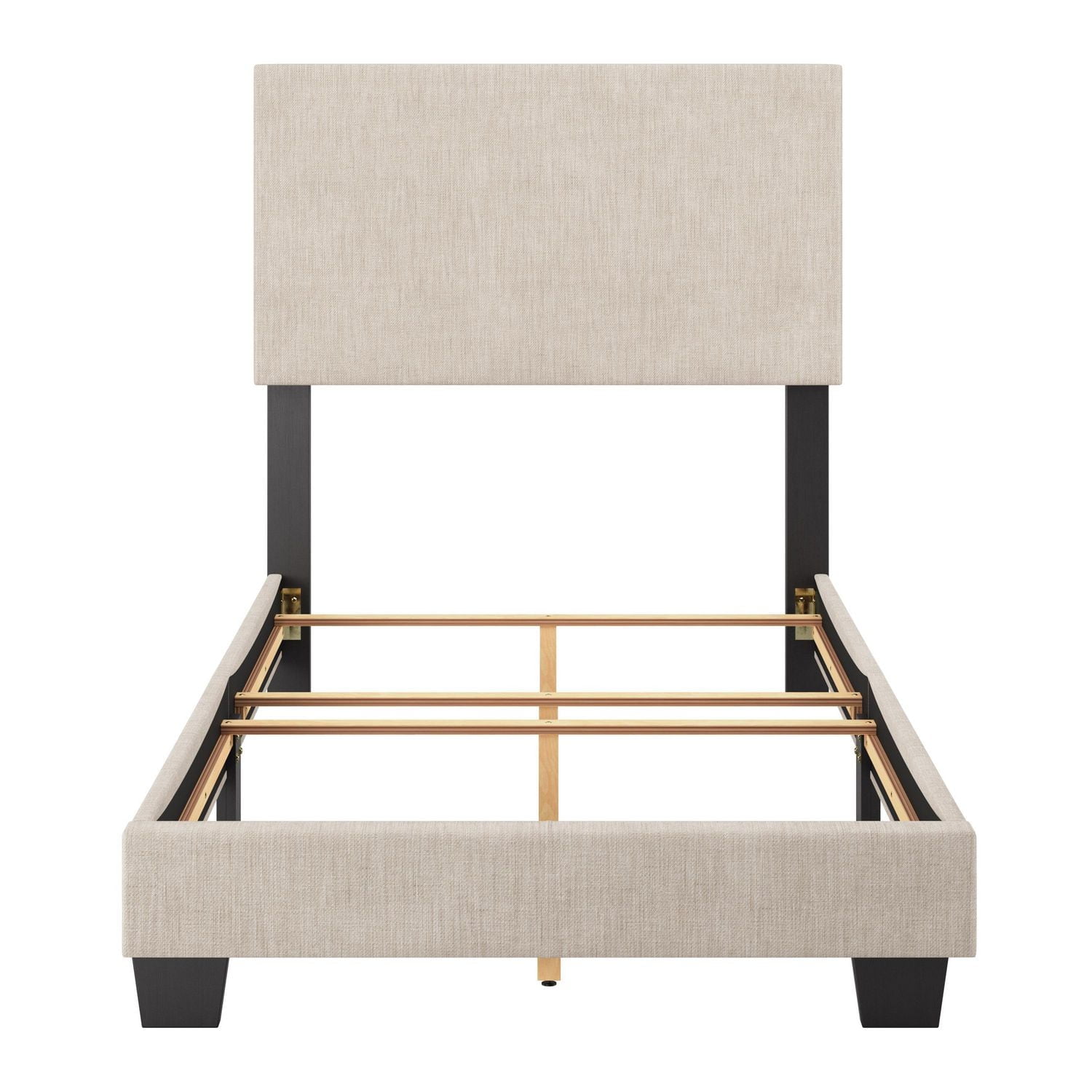 Cadre de lit simple rembourré moderne CorLiving Celeste pour adulte avec tête de lit