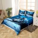 thumbnail image 3 of Funda nórdica tamaño Queen, Snow Wolf Funda nórdica, 3 piezas Chic Boho Bedding, 3 of 5