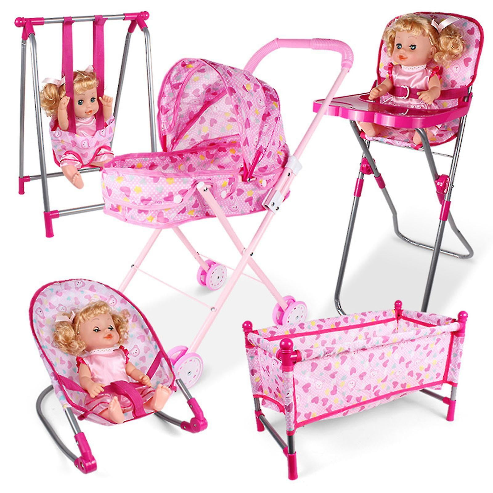 Baby doll stroller crib and highchair hotsell