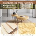 thumbnail image 5 of Set of 2 Solid Wood Round Coffee Table with Metal Legs, Farmhouse Nesting Coffee Table Center Table for Living Rooms,Natural, 5 of 8