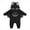 Black Smile, variant on IBTOM CASTLE Newborn Baby Bat Costume Halloween Cosplay Cloak Romper with Wings Ears Hoodie My First Halloween Outfit for Boy Girl 18-24 Months Black Skull