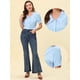 thumbnail image 2 of INSPIRE CHIC Blusa De Chifón Con Botones De Manga Corta Y Cuello Peter Pan Para Mujer Azul claro XS, 2 of 4