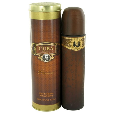 Fragluxe CUBA Brown Eau De Toilette Spray for Men 3.4 oz