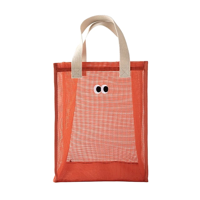Carrito de Ducha de Malla Carrito de Ducha Colgante portátil Bolsa de Ducha de Secado rápido para baño Artículos de tocador de Viaje Bolsa de cosméticos de Maquillaje para Playa Rojo