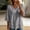 Gray, variant on Womens Cotton Linen Shirt 3/4 Length Sleeve V Neck Beach Vacation Tshirts Tunic Tops for Women Summer Blouses for Women Linen Clothing for Women Summer Linen Tops,Black,L