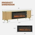 thumbnail image 3 of Sonegra 4-Piece Living Room Table Set Includes Mid-Century Coffee Table, Spacious 70" Fireplace TV Stand and 2 Endtables, Classic Coffee Table for Living Room, Bedroom, Wood, 3 of 7