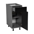 thumbnail image 3 of 15" Base Cabinet Single Door Single Drawer with Black Matte door, 3 of 5