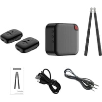 Upgraded Air Drumsticks Set with Speaker, Electronic Virtual Drum Kit & Bluetooth – Portable Air Drum Set with Sticks, Pedals & Adapter for Home, Parties & Adults (1set-Black)