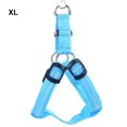 thumbnail image 3 of Methold Arnés LED brillante para perros ajustable para mascotas, cinturón de tracción para el pecho y la espalda, Collar para cachorros, arneses Suministros para perros azul SG Methold JJ14916-04, 3 of 6
