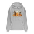 thumbnail image 4 of Maplenight Halloween Sweatshirt Hoodies for Women Pumpkin Graphic Long Sleeve Pullover Womens Tops with Pocket Loose Casual Hooded Sweatshirts, 4 of 5