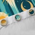 thumbnail image 4 of Homewish Teens Abstract Geometric Black Out Curtains,Teal Yellow Curtains Pack of 2 (42x63 Each),Minimalist Mid Century Bedroom Curtains,Super Cozy Room Decor, 4 of 6