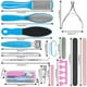 thumbnail image 3 of Kit de cuidado de pies de acero inoxidable 20 en 1, removedor de callos y piel muerta, raspador de pies, herramientas de pedicura para mujeres, hombres, salón en casa (azul), 3 of 5