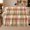 Rose Plaid, variant on Autumn Plaid Sofa Farmhouse Living Room, Festive autumn celebration Scene, Warm Flannel Blanket for Ranch House and Living Room, Art Lovers autumn celebration Gift, Festive Home Decor