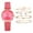 Red, variant on VerPetridure QUARTZ Trend Luxury Party Ladies Exquisite Quartz Watch Bracelet Set