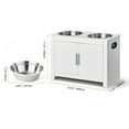 thumbnail image 5 of KFFKFF Pet Dining Area with Dual Metal Dishes, Raised Canine Feeding System with Cabinet, Food and Toy Storage Unit for Pets, Contemporary Design for Dogs, 5 of 9