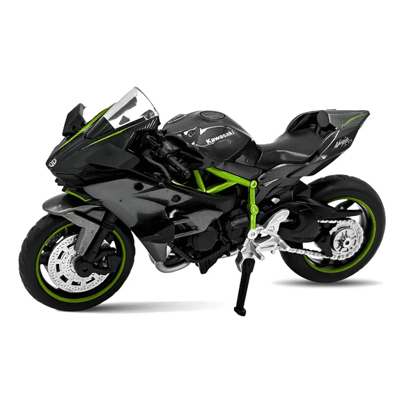 Kawasaki Ninja H2r Metal Moto Juguete Carros Coleccionable Escala 1:18 Xtellar negro