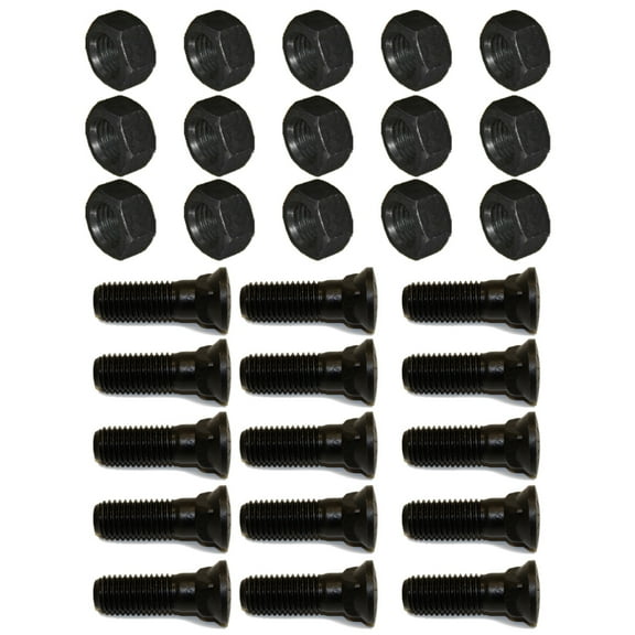 RAParts 15 Plow Bolt Nut Blades Cutting Edge 3/4 10X2 1/2 Grade 8 Dome Head