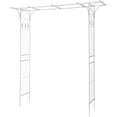thumbnail image 4 of REKHH Garden Arbor, Arch Archway for Wedding Ceremony Party, Steel Garden Trellis for Plant Climbing, Christmas Garden Decorations Pergola for Garden, Backyard, Lawn (White), 4 of 6