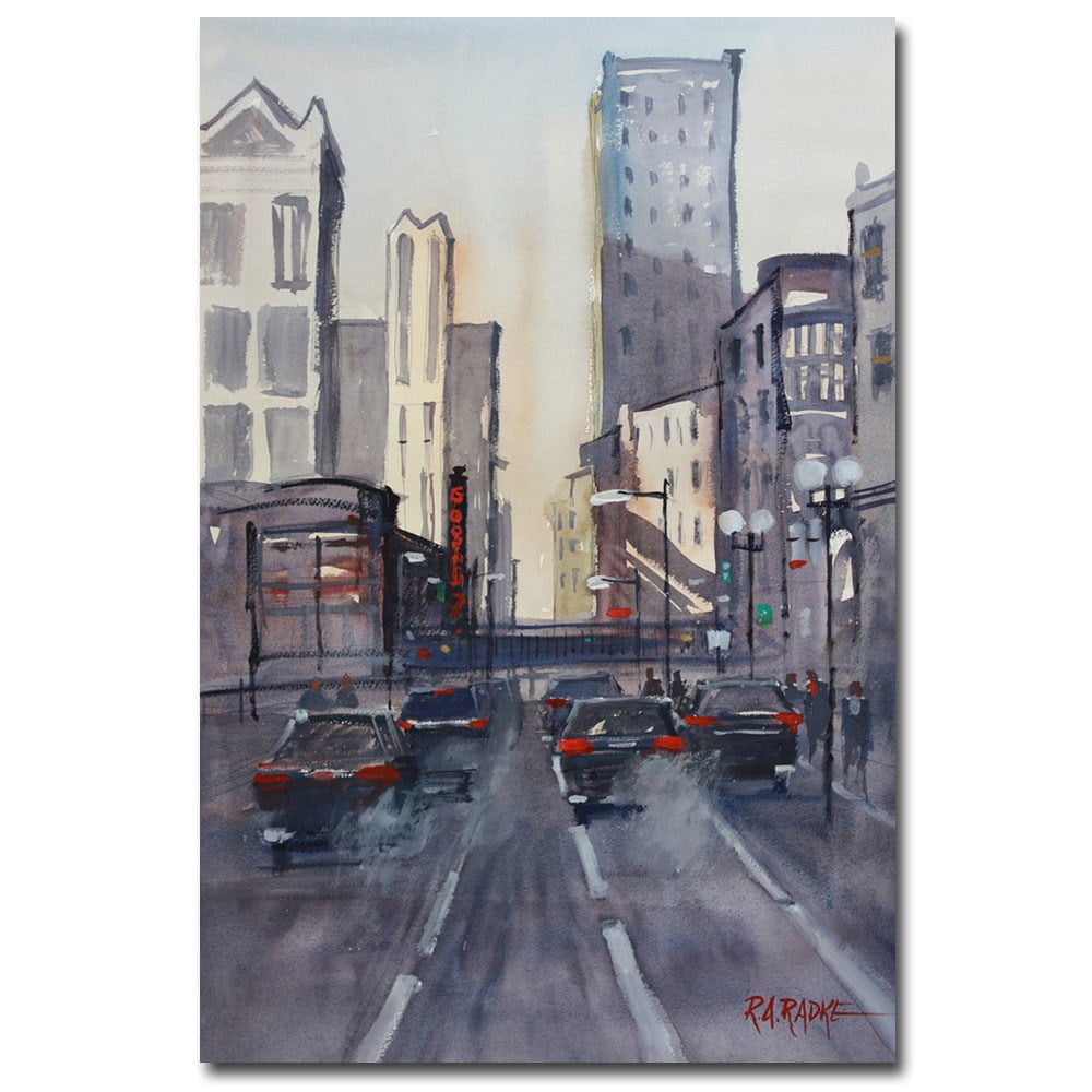 Trademark Art "Theatre District - Chicago" Canvas Art by Ryan Radke
