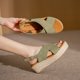 thumbnail image 4 of Zapatos de moda para mujer Plataforma Punta abierta Sandalias de cuña antideslizantes Correa cruzada Boca de pescado Sandalias de cuerda de cáñamo Wmkox8yii nm4672, 4 of 9
