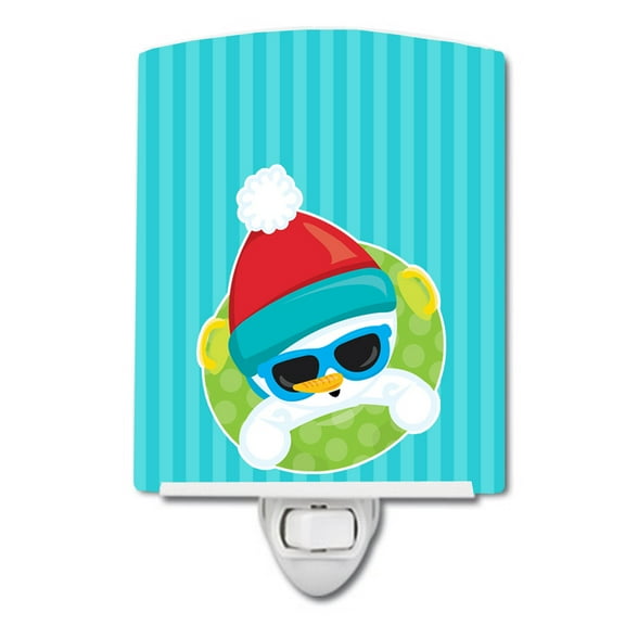 Beach Snowman Ceramic Night Light