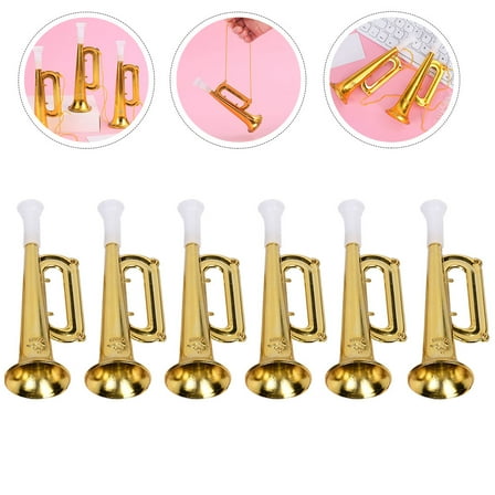 LOLIPPYY 10Pcs White Interesting Trumpet Prop Party Supply Suitable for Gatherings and Celebrations