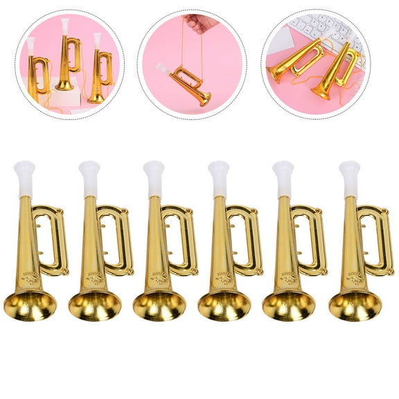 LOLIPPYY 10Pcs White Interesting Trumpet Prop Party Supply Suitable for Gatherings and Celebrations