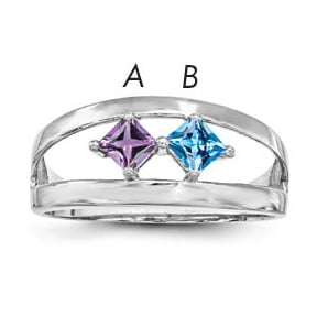Sterling Silver Rhodium-plated Family Jewelry Mounting XMR63/2SSM-8 (mm x 4mm)