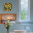 thumbnail image 5 of Canvas Print Wall Art Oil Paintings Summer Blooming Sunflower Leaf Picture Prints Artwork for Living Room Kitchen Bathroom Bedroom,Stretched and Framed Ready to Hang,Floral on Vintage Black, 5 of 9