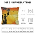 thumbnail image 5 of PHYHOO Throw Pillow Cushion Cover, of a Local Lady with Pot on The Head at Sunset Savannah Illustration, Decorative Square Accent Pillow Case, Black Orange White, 5 of 5