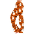 thumbnail image 2 of Womens Halloween Pajama Pants Casual Drawstring High Waist Pjs Pumpkin Print Graphic Straight Leg Loungewear Bottoms, 2 of 6