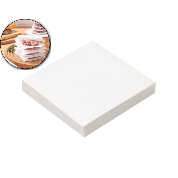 VQPeo 100 Pcs Hamburger Patty Separator Paper – Thickened Non-Stick Oil-Absorbing Meat Patty Paper – Prevents Sticking, Grease Drain for Beef Burgers, Grilling, Freezing