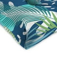 thumbnail image 3 of Jordan Manufacturing 18" x 18" Baloo Topaz Blue Leaves Square Tufted Contoured Outdoor Wicker Seat Cushion (2 Pack), 3 of 10