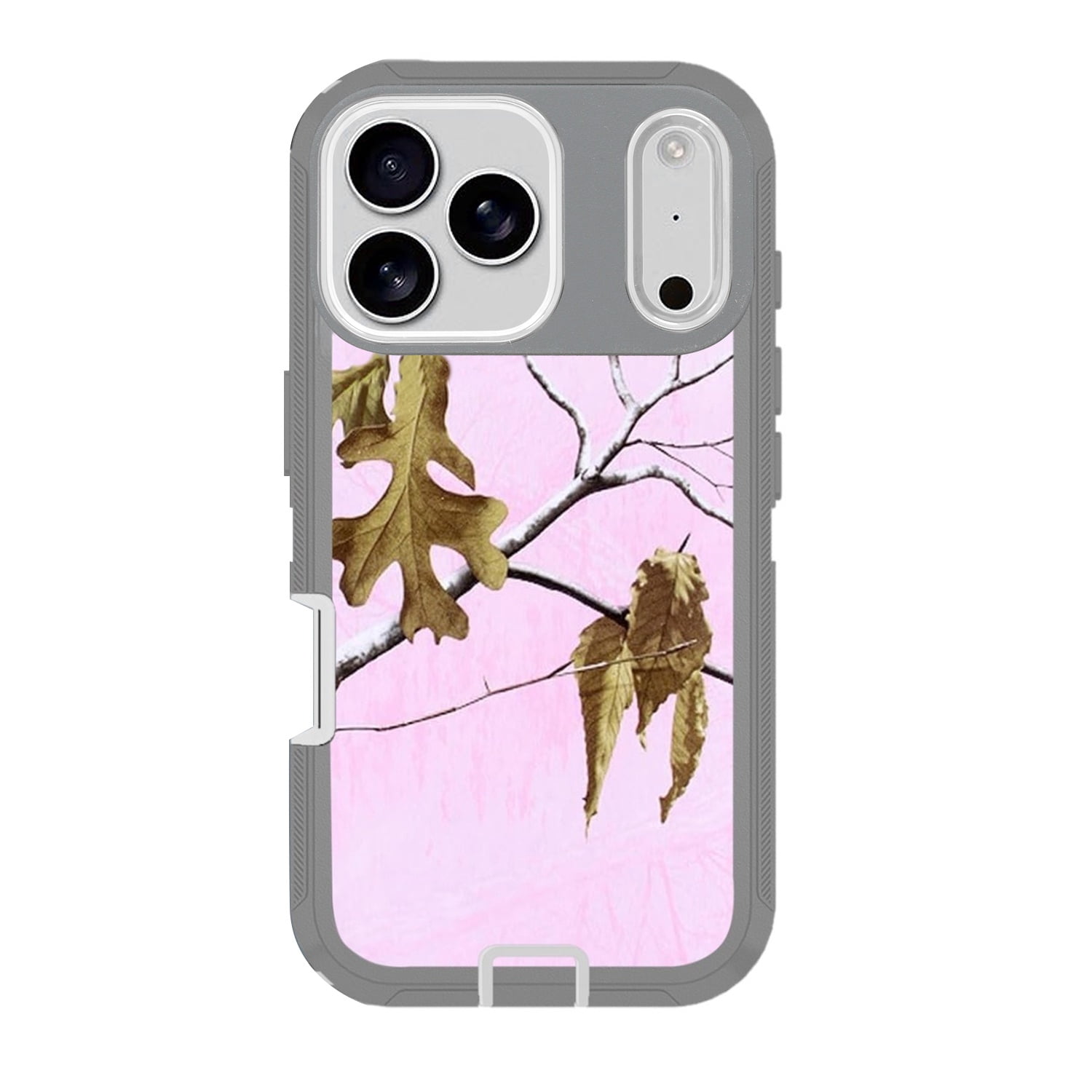 Heavy Duty Armor Protective Case for iPhone 17 Pro Max - Camo Pink