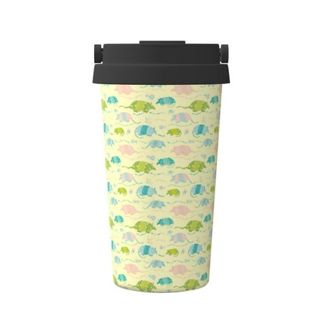 

KLL Armadillo Floral Pattern Stainless Steel Vacuum Insulated Tumbler - Carry Insulated Coffee Mug - Reusable Insulated Cold Brew Iced Coffee Cup Thermos