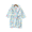 Light Blue, variant on LYMAYTER 1-12Y Kids Hooded Bathrobe Girls Soft Plush Hooded Flannel Pajamas Sleepwear Boys Spa Robe