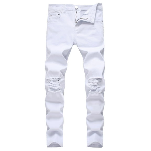 YUIVH Men's Jean Relaxed Fit Comfort Slim Fit Straight Leg Pants Retro Comfort Pants Street Jeans Trends Versatile Trousers
