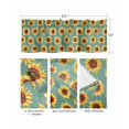 thumbnail image 6 of Kitchen Valances for Window, Farm Sunflowers on Green Light Filtering Rod Pocket Valance Curtain, Watercolor Country Floral Short Curtains Window Topper for Bedroom 54x18in, 6 of 8