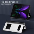thumbnail image 6 of MonsDirect for 7.6 inch Samsung Galaxy Z Fold 2 5G 2020 Case, Nappa Leather with Flip Folding Magnetic Face Cover, Window Design with Hidden Kickstand Full Protective for Galaxy Z Fold 2, White, 6 of 7
