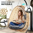 thumbnail image 3 of Egg Chair with Stand, Patio Wicker LHBcraft Hanging Chair, Hammock Swing Chair, 350LBS Capacity for Bedroom, Balcony, Garden, 3 of 8