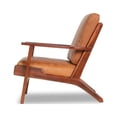 thumbnail image 4 of Home Square 2 Piece Mid Century Modern Leather Accent Chair Set in Cognac Tan, 4 of 8